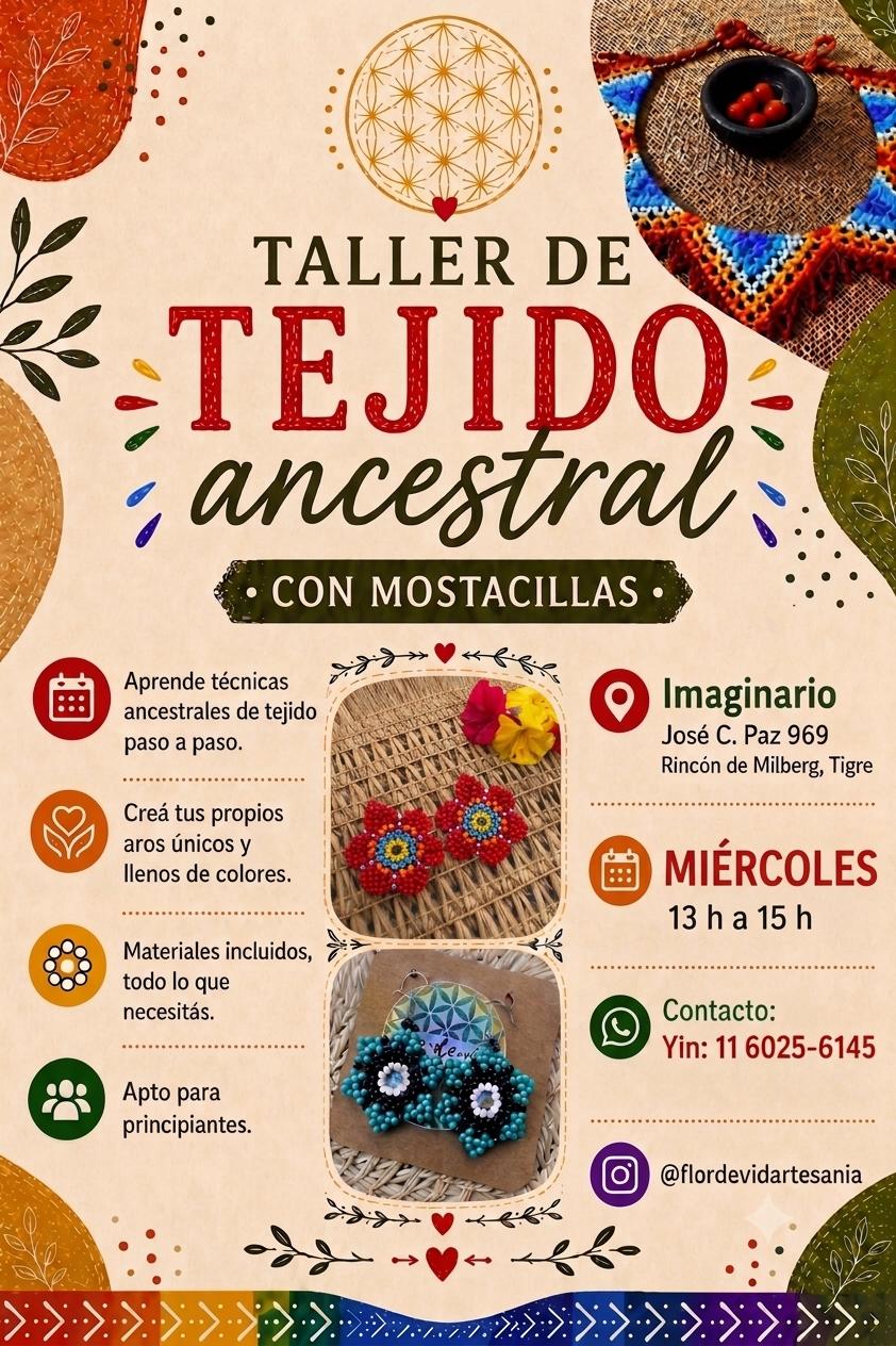 🌿 ¡Se abren las inscripciones para el Taller de Tejido Ancestral con mostacillas! 🌿